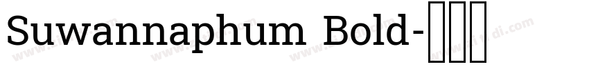 Suwannaphum Bold字体转换